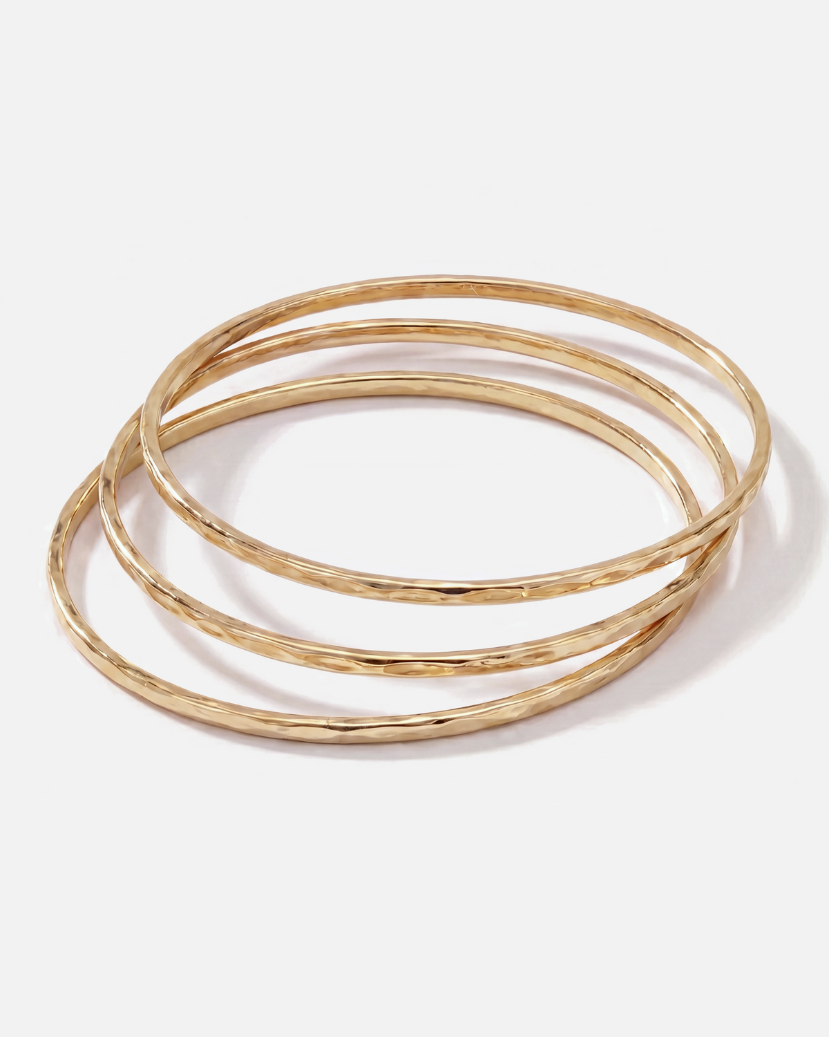 Hammered Bangles - Set of 3