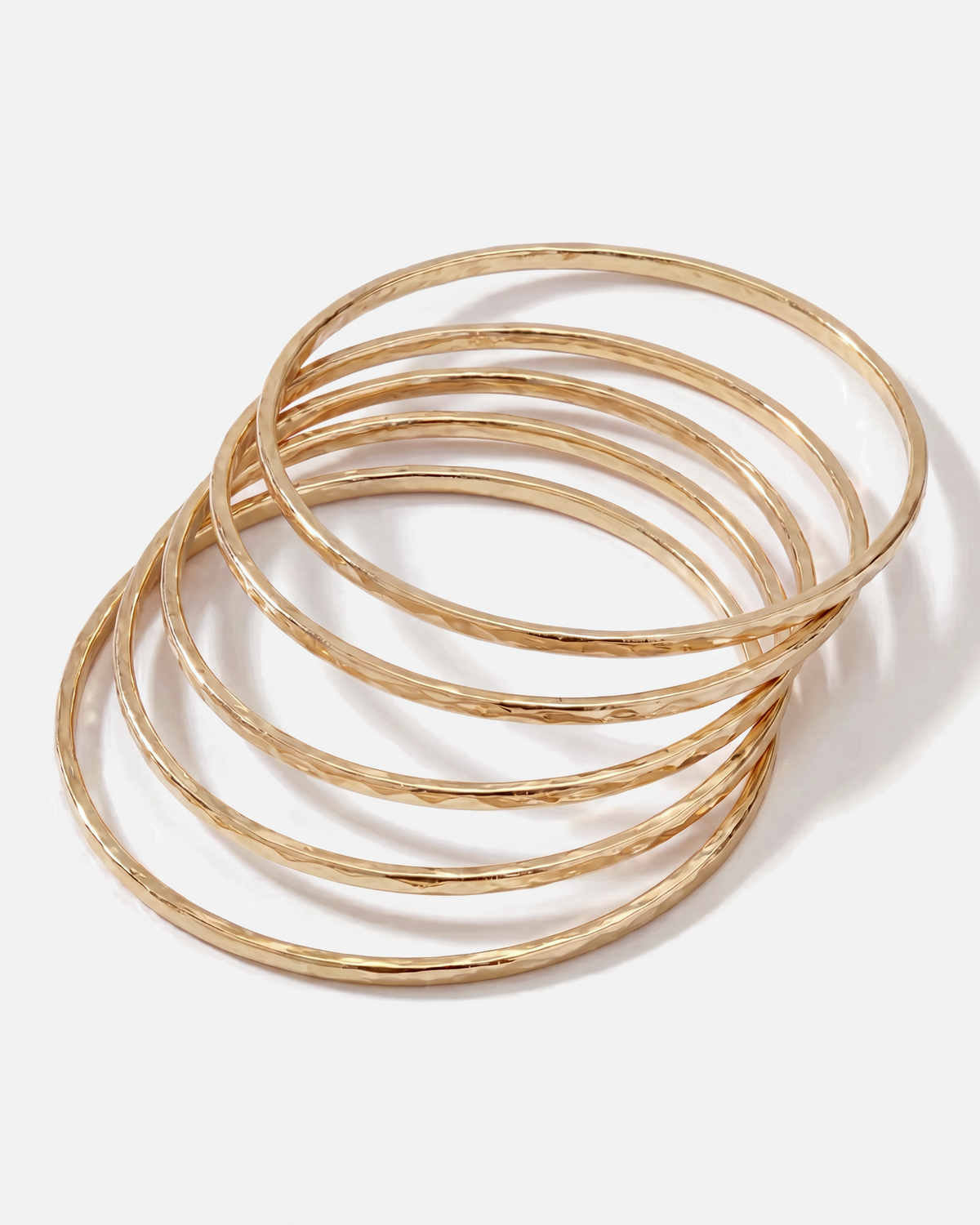 Hammered Bangles - Set of 5