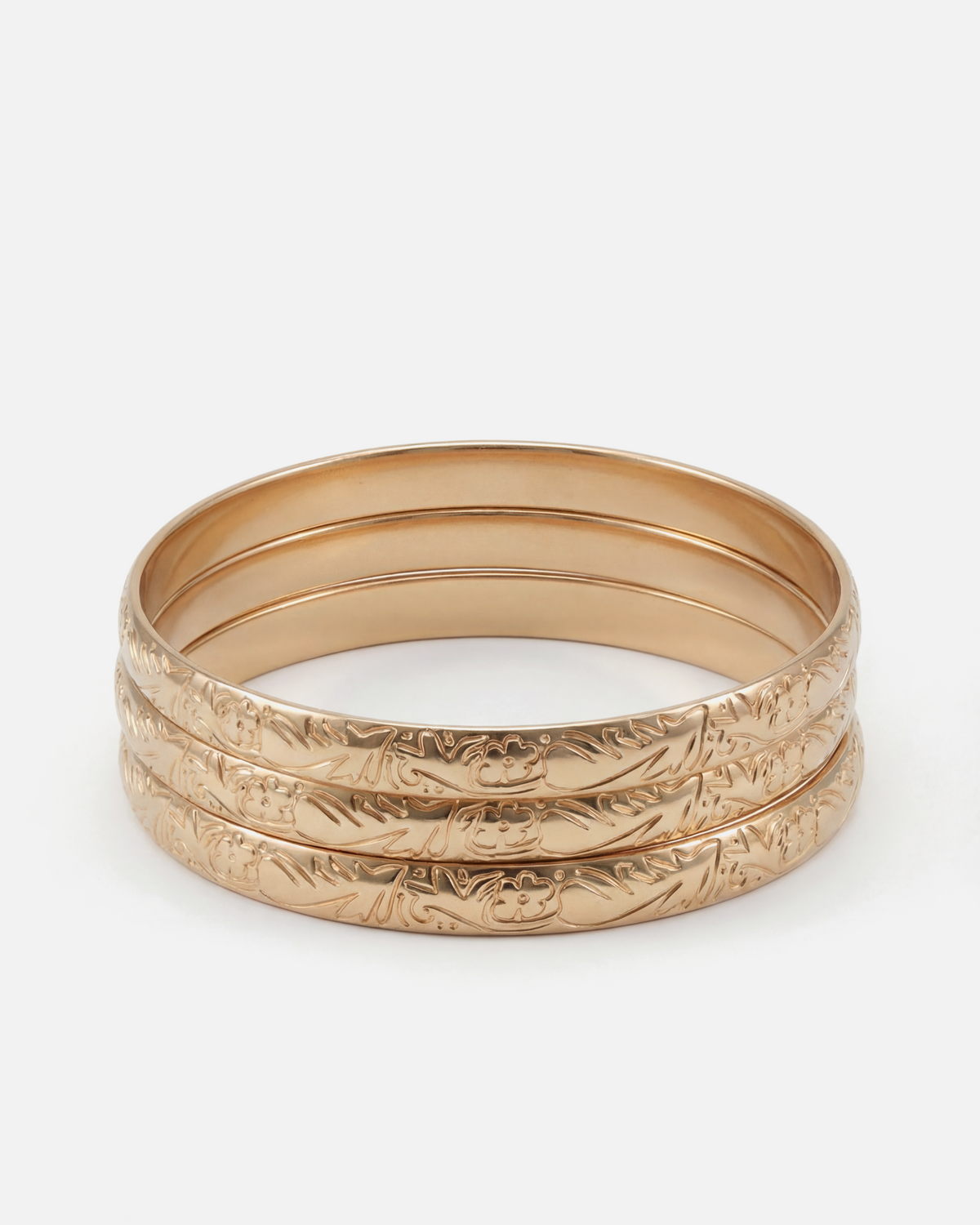 Floral Bangles - Set of 3