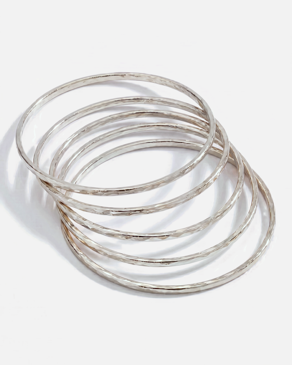Hammered Bangles - Set of 5