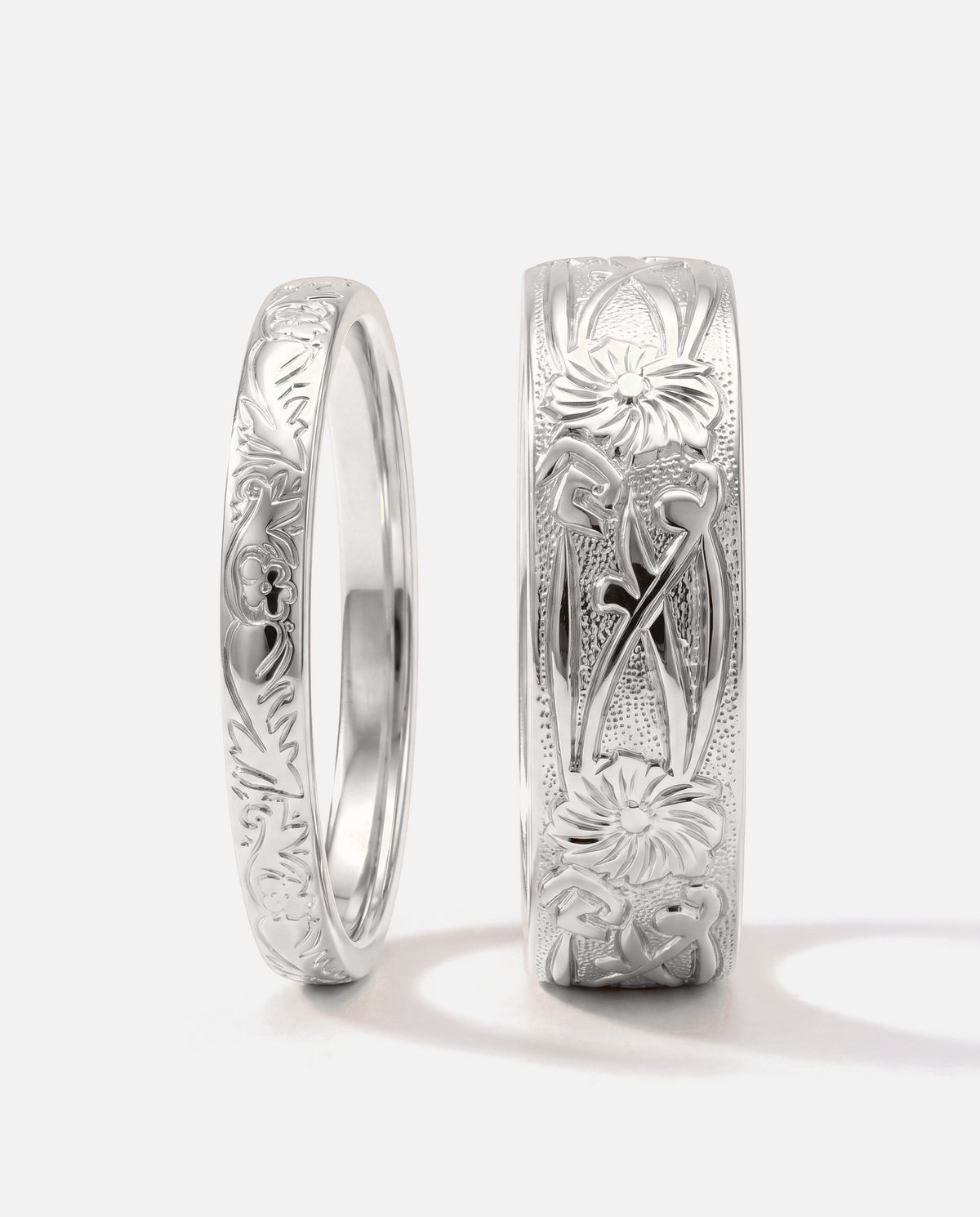 The Eden & Floral Ring Set in sterling silver