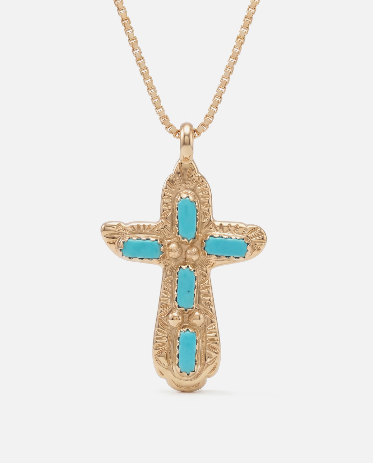 Turquoise Cross Necklace